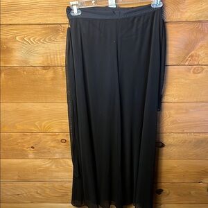 Sam and‎ Jess Women's Wide Leg Pants Black Tummy Control High Rise Tie Cocktail